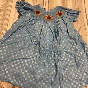 Smocked thanksgiving dress 6-12 month